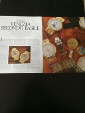 1988 COLLEZIONE OROLOGI BASILE VENEZIA ORO ARTICOLO VINTAGE CARATTERISTICHE