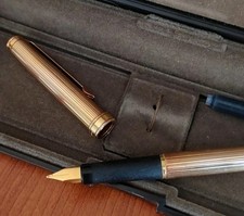 Penna Stilografica John Sterling Argento Oro NUOVA Colibrì Silver Pen Vintage 