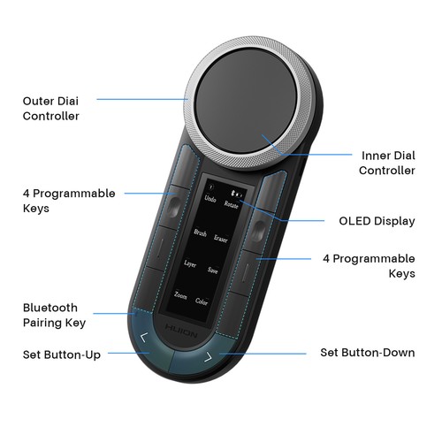 Huion keydial telecomando - keydial,