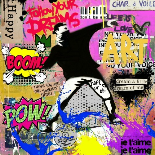 Omaggio banksy follow dreams - omaggio, u