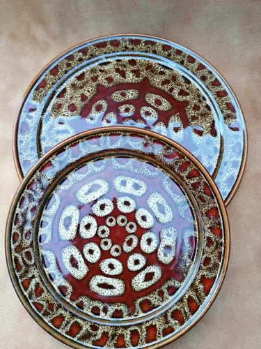 Coppia piatti ceramica - coppia,