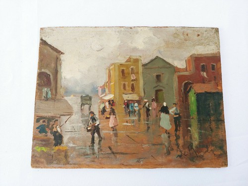 Quadro antico olio tavola - antico, su