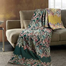 Telo arredo copridivano in percalle GABEL Piuma petrolio 2 misure