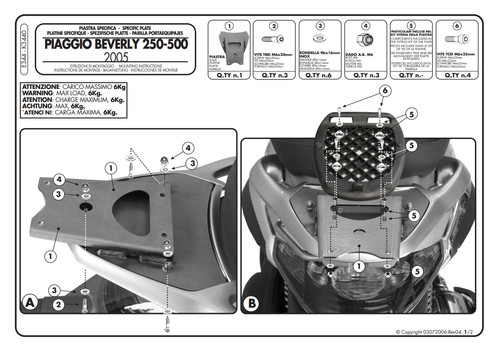Givi kit att post - givi, att.