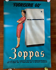 MANIFESTO,POSTER,ZOPPAS FRIGORIFERO FUORISERIE 60' , RISTORANTE CASA ANNI 50/60