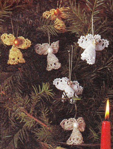 Dainty angel ornaments crochet - dainty,