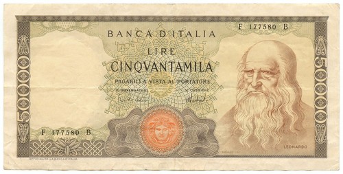 50000 lire banca - 50000, d'italia