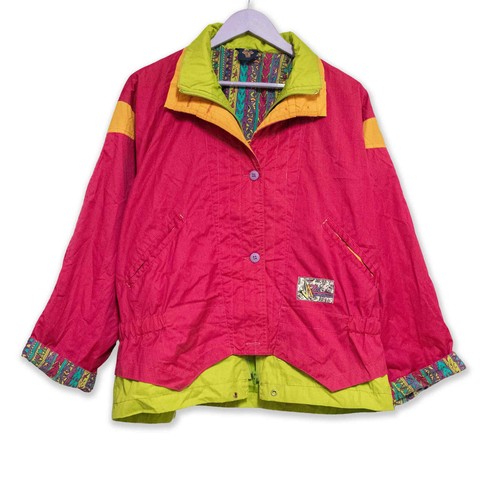 Giacca vento vintage rosa - vintage,