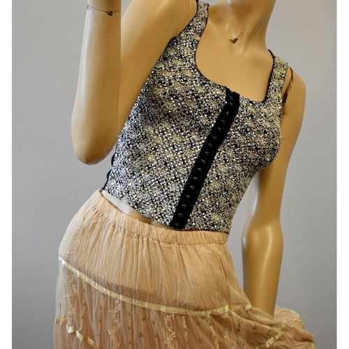 Top argentato s m - argentato, tg.s/m