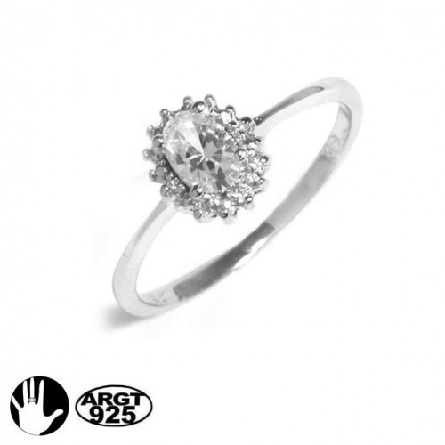 Anello principessa zirconi - , con