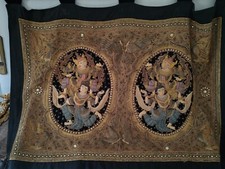 Raro arazzo birmano da parete Kalaga antico anni 50