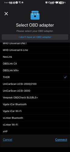 Adattatore wifi thor - obd, ii