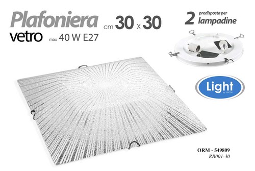 Plafoniera applique quadrato - plafoniera,