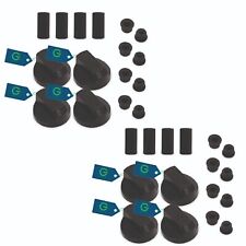 KIT 8 PZ MANOPOLE POMELLI UNIVERSALI CUCINA PIANO COTTURA NERO CON RACCORDI VARI