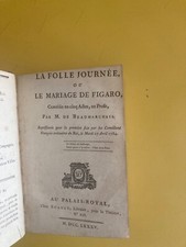Beaumarchais- Le mariage de Figaro -Au palais-Royal chez Ruault -1785