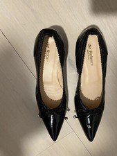 De Robert Scarpe Donna,n.41,pelle verniciata,colore nero,tacco basso 2,5 cm