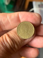 Moneta 10 Centesimi Grecia 2002 Zecca Francese (con F nella stella )