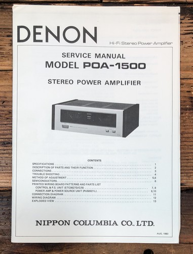 Denon poa 1500 amplificatore - denon, poa-1500