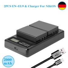 Batteria 2x 2AH EN-EL9 EL9A +