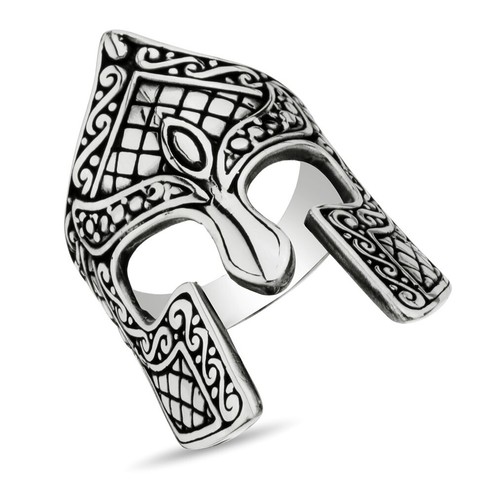 Anello uomo elmetto guerriero - elmetto,
