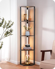 Lampada Da Terra per Soggiorno Con Ripiani, Dimmerabile in Continuo, 3 Temperatu