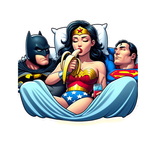 Wonder woman trio con adesivo - wonder,
