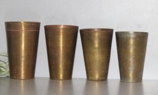 4Pc Antico Brass Bere Tazza