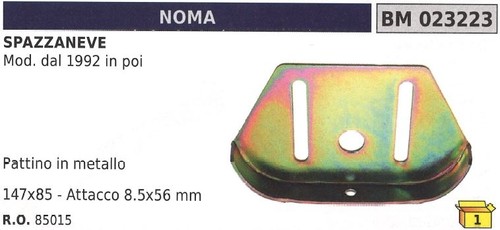 Pattino metallo 147x85mm - pattino,