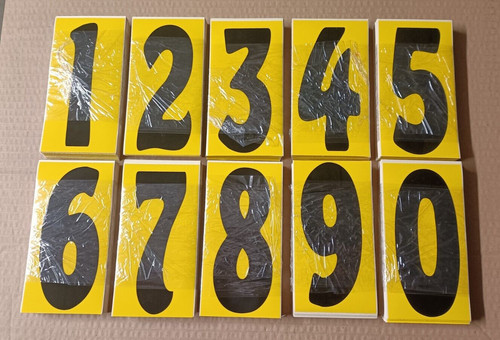 Numeri adesivi neri fondo - numeri, su
