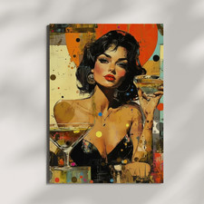 Poster vintage donna martini - poster,
