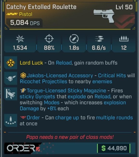 Borderlands pistola da - borderlands,