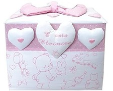 Cesto Personalizzato Baule Nascita Ricamone  Personalizzato Ricamato Made Italy