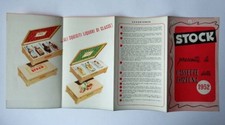 STOCK Trieste brochure cassette Fortuna 1952 brandy whisky grappa liquore rum