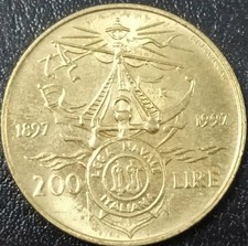 ITALIA MONETA REPUBBLICA 200 LIRE 1997 CIRCOLATA