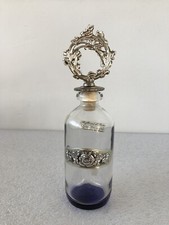 Bottiglia Vetro Lavorato A Mano Arte Muranese Riflessi D’arte Decoro Argentato