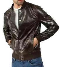 Giubbotto bomber uomo marrone