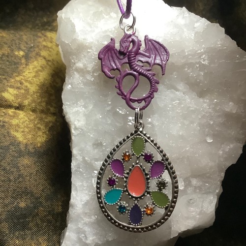 Collana drago viola fatta - fatta, a