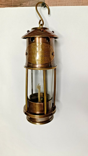 Antique brass mining oil - brass,