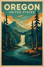OREGON Poster Vintage Viaggio