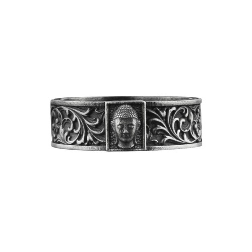 Anello fascia buddha argento - fascia,