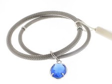 MORELLATO bracciale rigido India acciaio e cristallo blu S01O609B