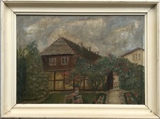 Dipinto a Olio Vecchio Casa