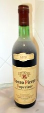BOTTIGLIA di Vino PIENA "Rosso Piceno Superiore" annata 1979 di 0,75 litri