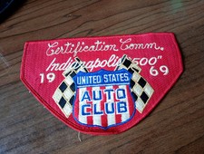 Bracciale USAC 1969 Indianapolis 500, certificazione comm. Auto Club Stati Uniti