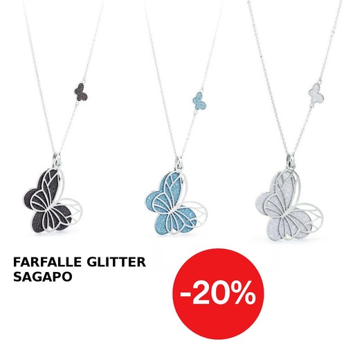 Collana lunga doppia farfalla - lunga,