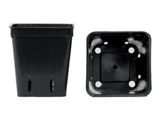 Vasi quadrati colore nero