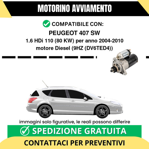 Motorino avviamento peugeot - motorino,