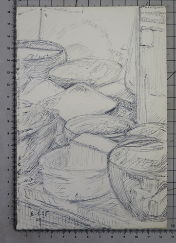 Vecchio disegno natura morta - disegno,