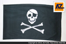 BANDIERA PIRATA TESCHIO 150x90cm - GRAN BANDIERA DEI PIRATI 90 x 150 cm Polieste