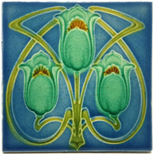 Piastrella camino Art Nouveau